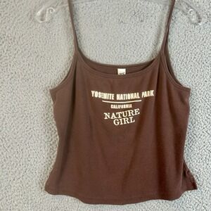 Vintage Womens Yosemite National Park CA Doll Tank Top Size L Y2K Nature Girl